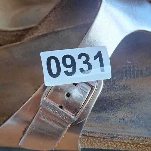 Birkenstock Papillio Gizeh Women 40 9 Silver Metallic Copper Platform Sandals - Picture 12 of 12